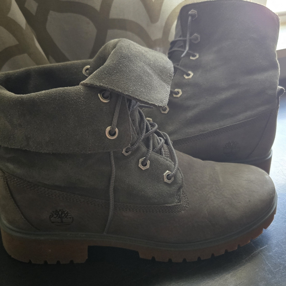 Timberland Women's Roll Top Boots, Grey Leather